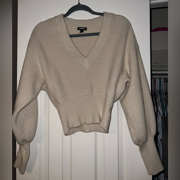 Express Sweaters Express Womens Sweater Puff Sleeve Poshmark